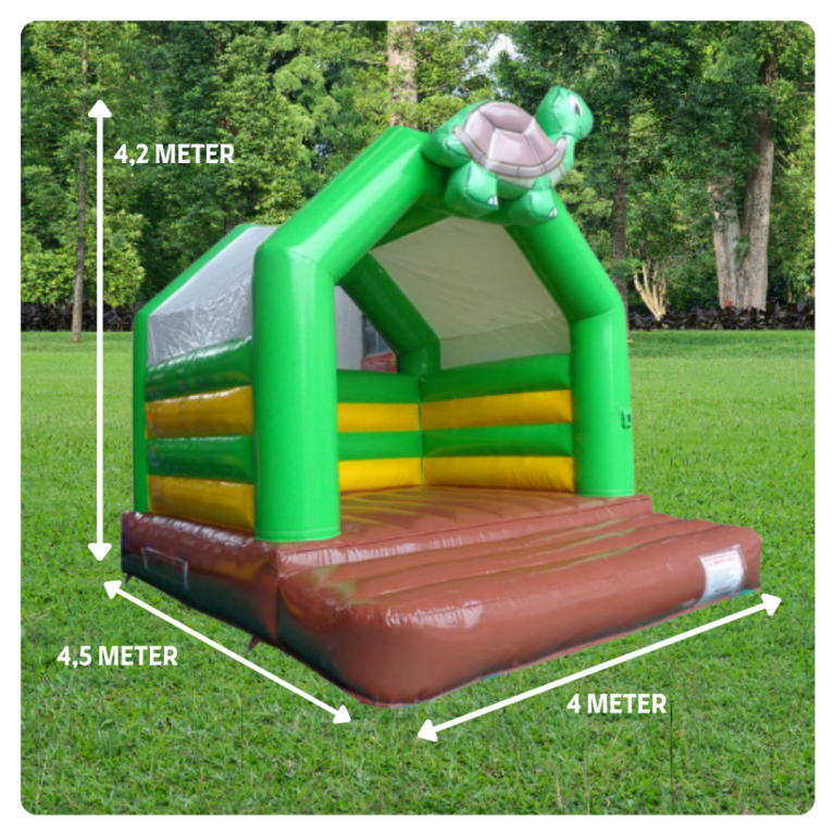 DALU LEIHT - Maße der Hüpfburg Schildkröte