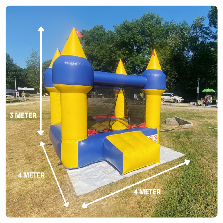 DALU LEIHT - Maße der Hüpfburg Schloss